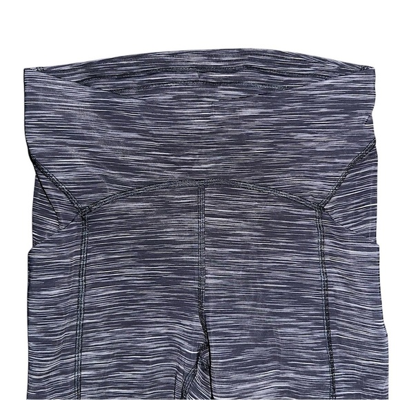 Lululemon Power Thru High Rise Abrasion Resistant Tight 25" Heathered Black Sz 6 - Picture 5 of 9